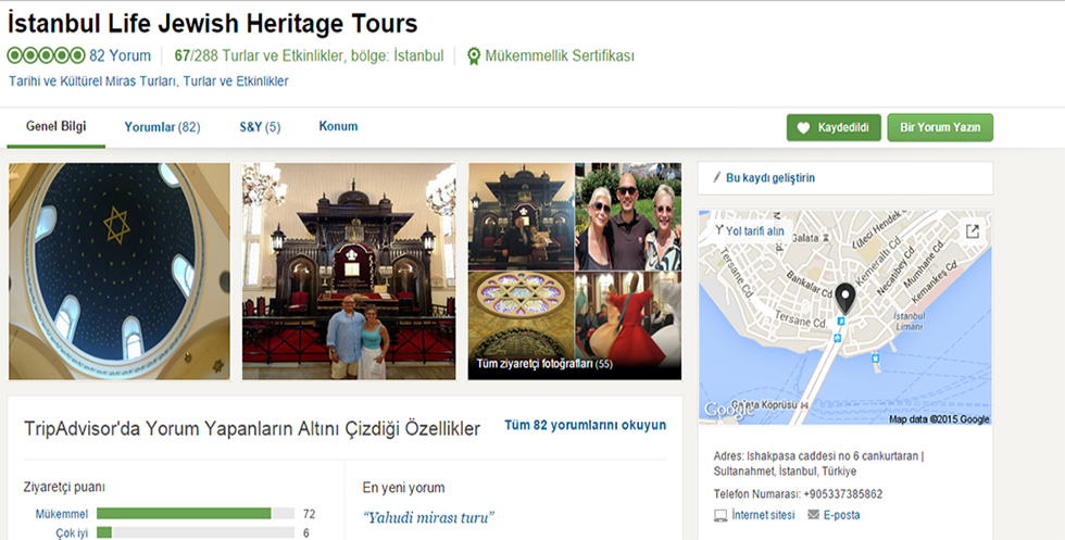 TESTIMONIALS ISTANBUL JEWISH HERITAGE TOURS We chose 